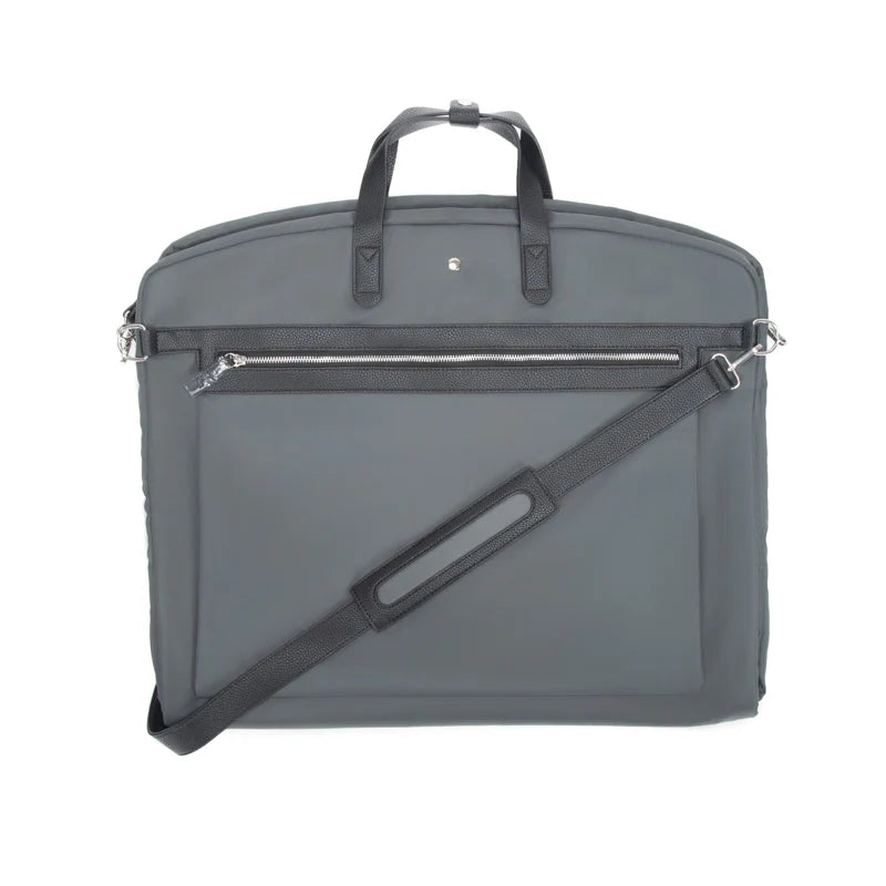 Morrison Garment Bag Charcoal w Monogram