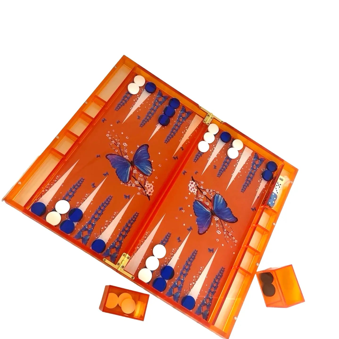 Backgammon - Orange Butterfly or Grey Butterfly