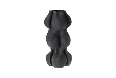 Black Ceramic Vase 6.5"