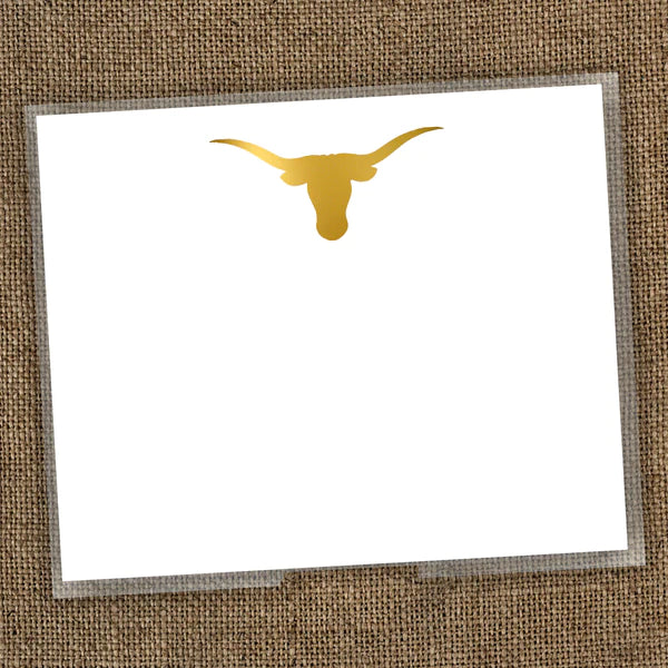 Gold Foil Longhorn Notepad