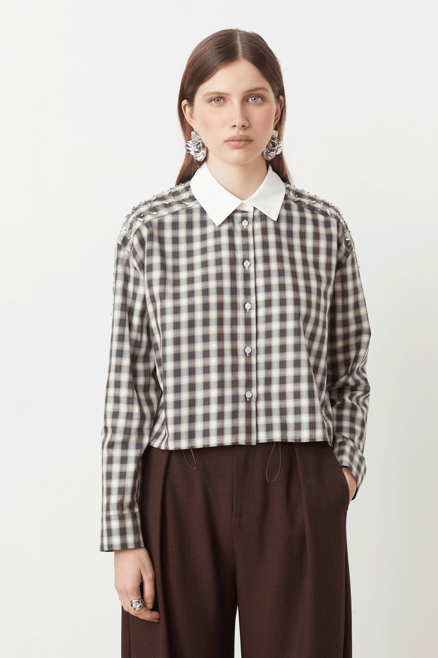 Luigi Button Down with Crystals