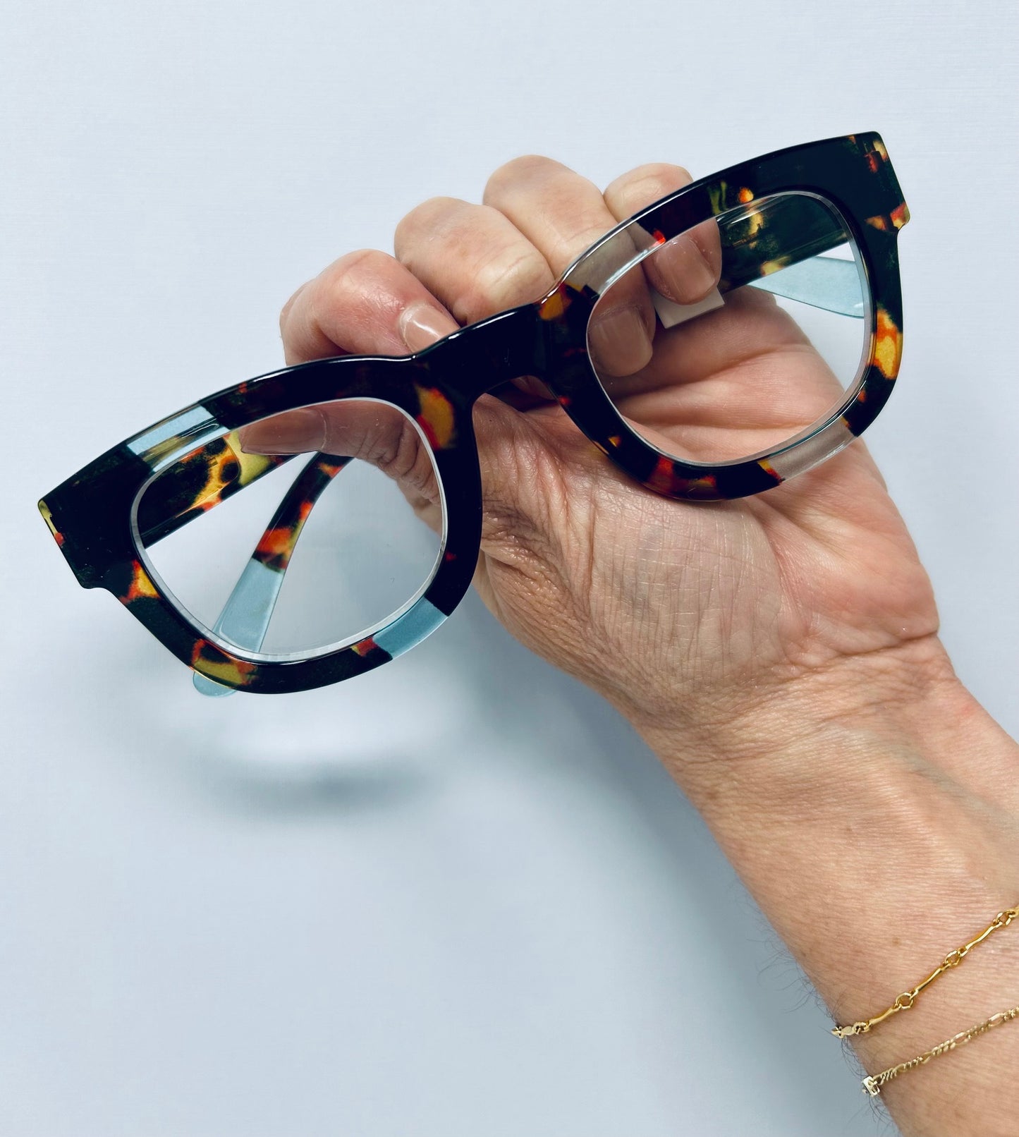 Light Blue and Tortoise Readers
