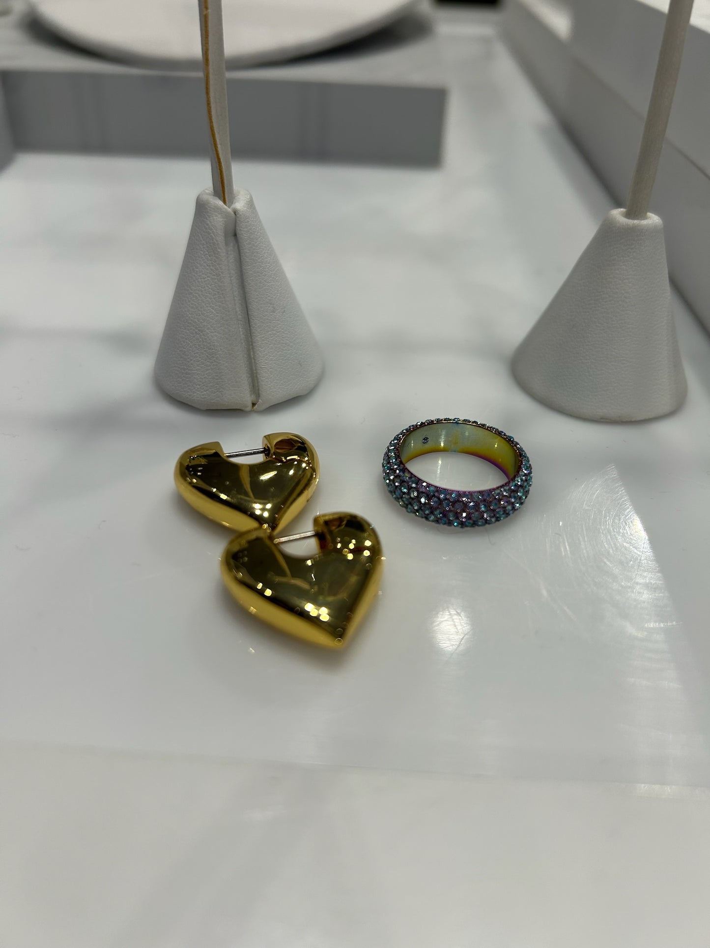 Aeroshpere Heart Huggie Earrings
