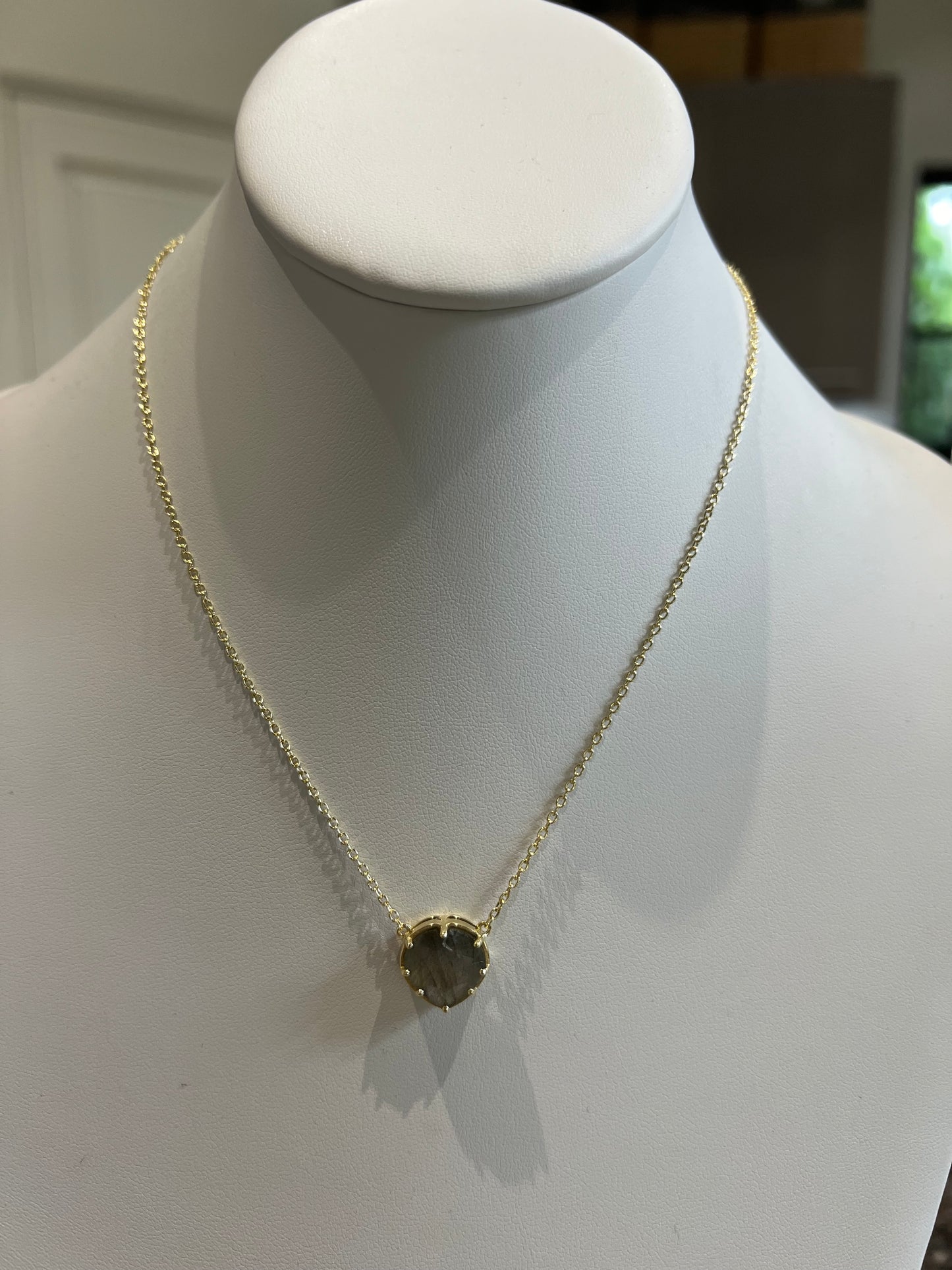 Gem Heart Labradorite Necklace 16"