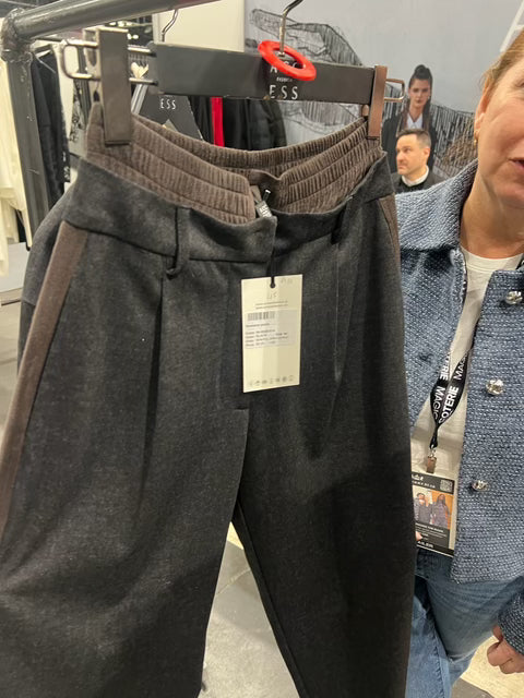 Black & Brown Suede Pant