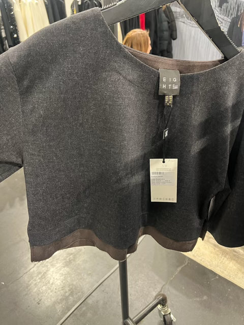 Black & Brown with Suede Top