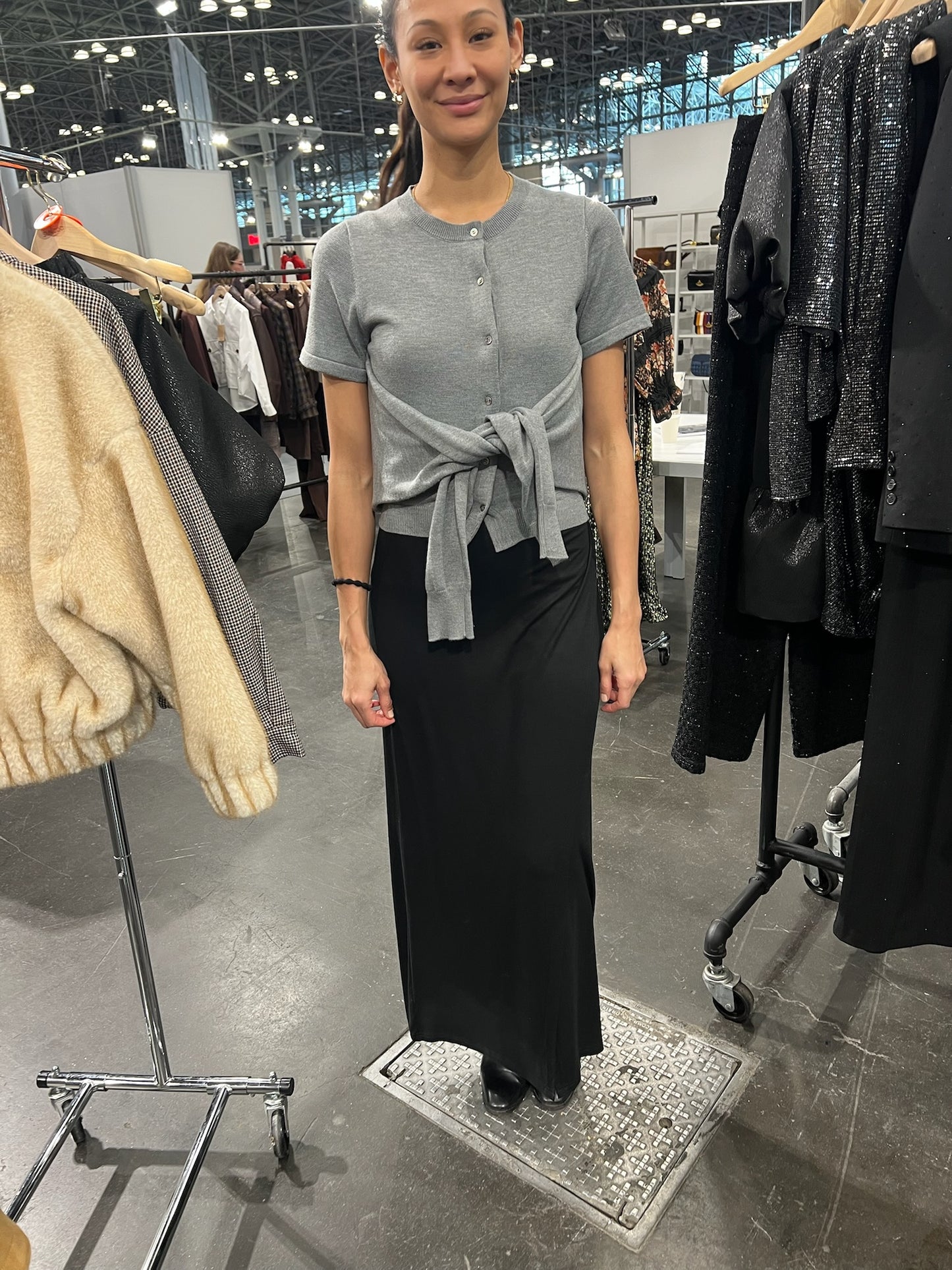 Genna Tie Sweater Gris