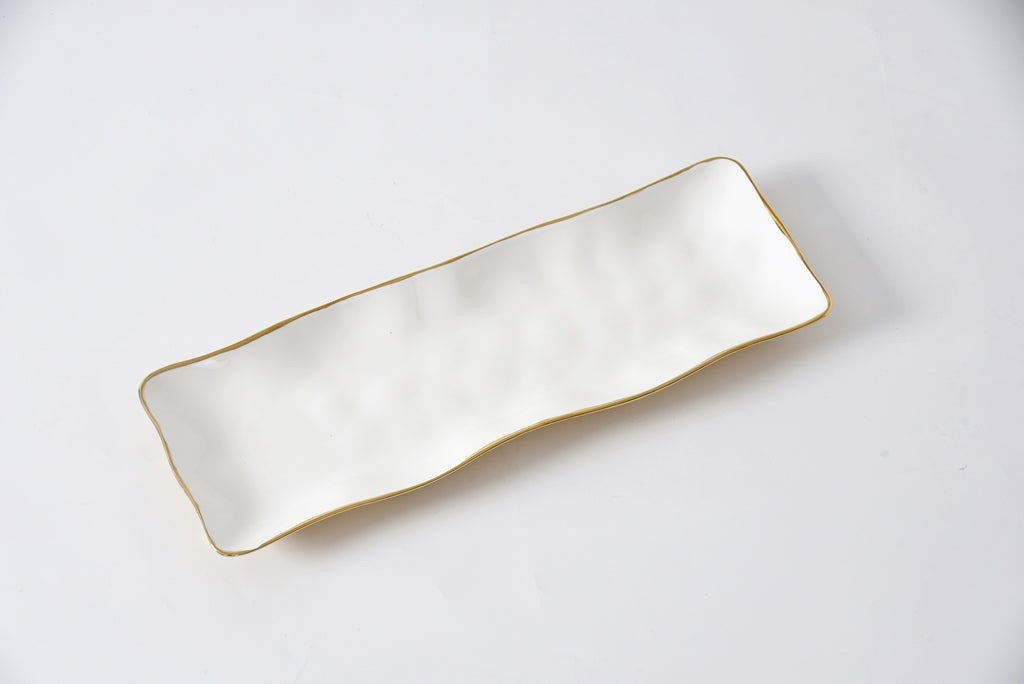 Gold Rectangular Serving Piece