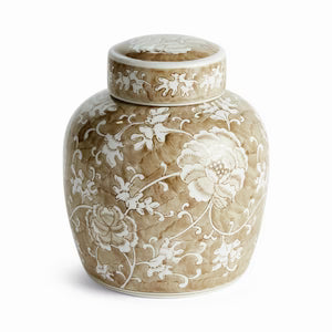 SMALL PROVINCE LOTUS LIDDED JAR