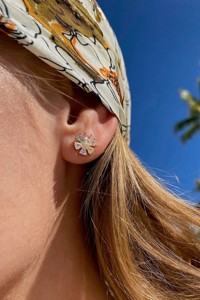Psychedelic Flower Studs