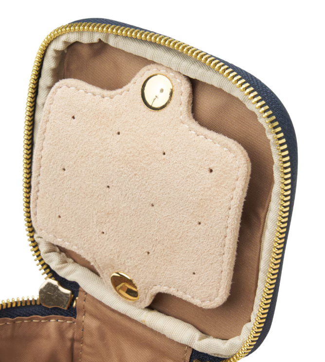 Camilla Small Leather Jewelry Case with Monogram - CALL TO SPECIAL ORDER