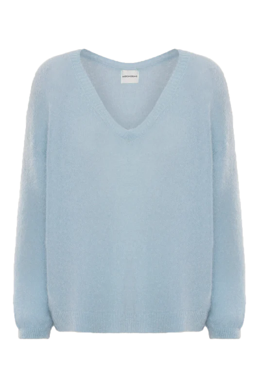 Light Blue Silja V Neck Knit
