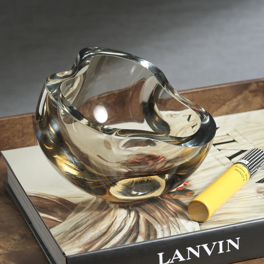 Viento Glass Bowl-Taupe