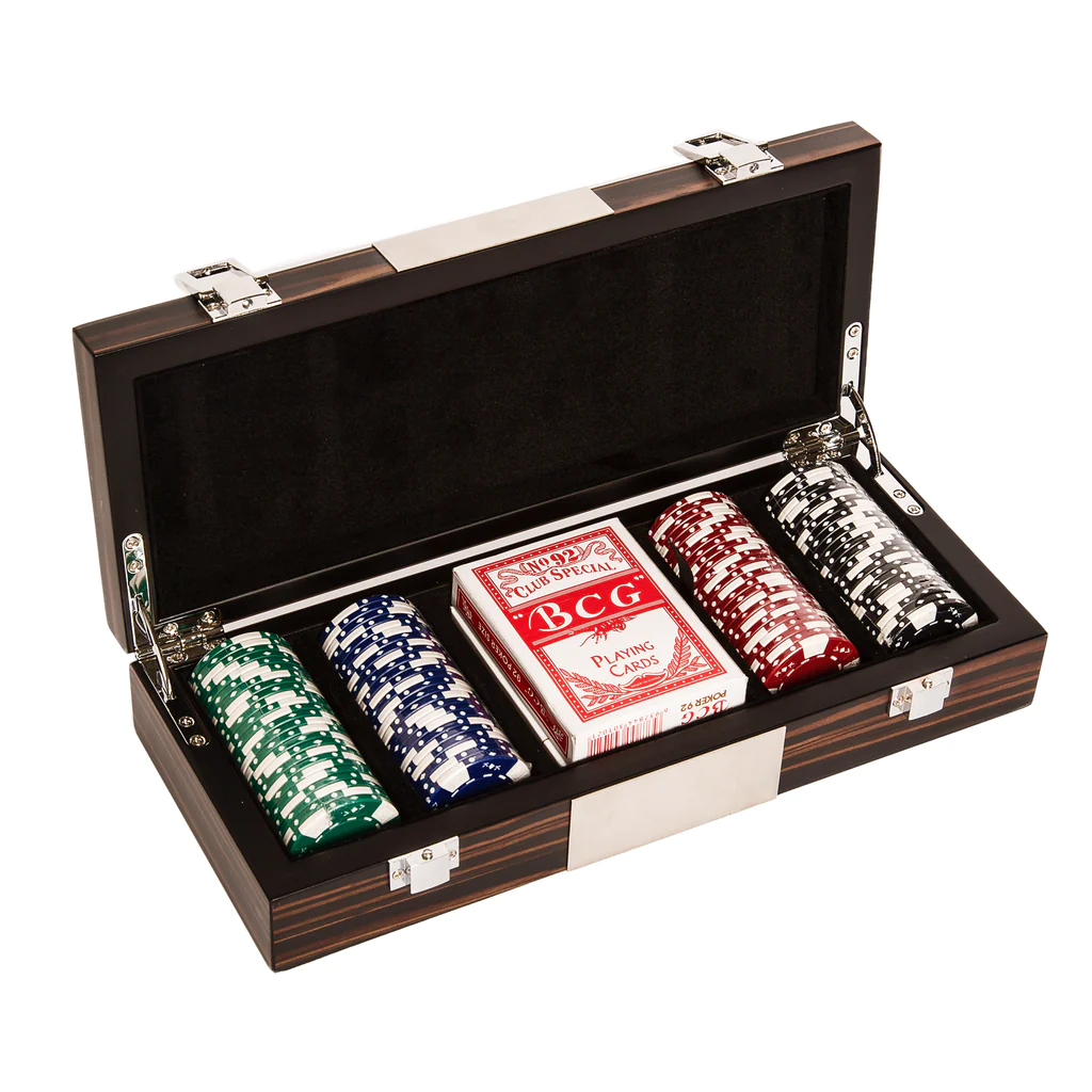 Poker Set - Matte Ebony 100 Chip - MONOGRAM - CALL TO SPECIAL ORDER ITEM