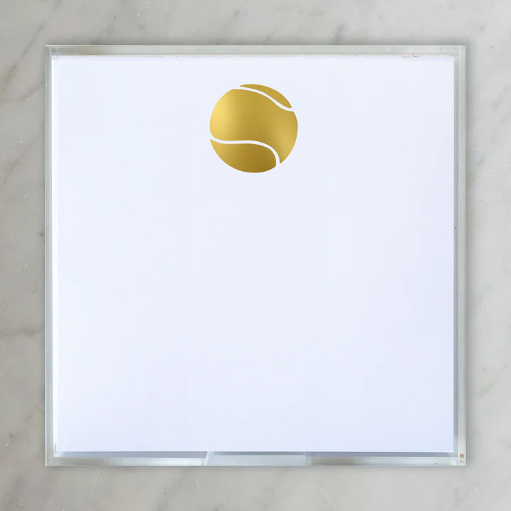 Gold Foil Tennis Notepad