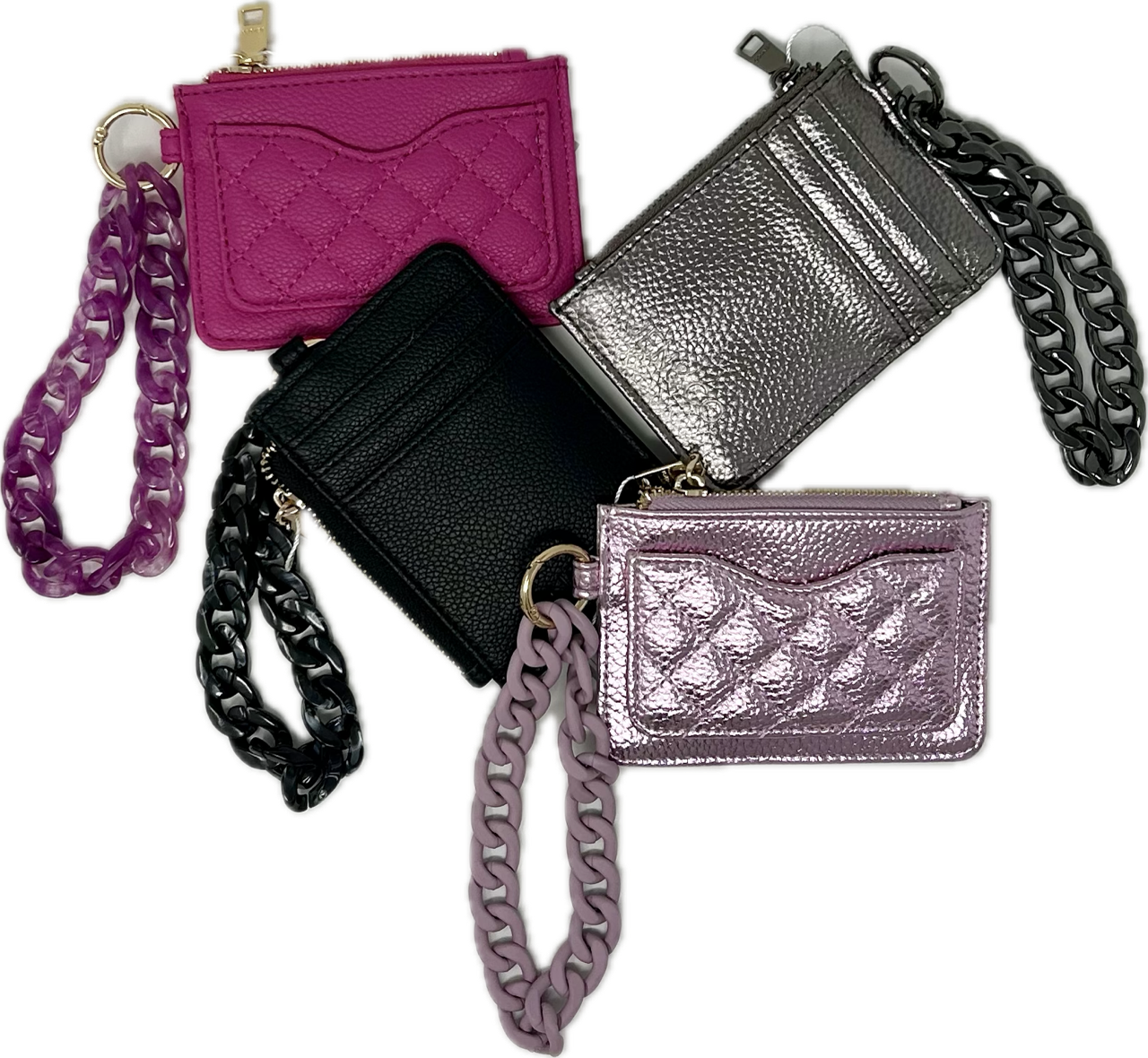 Rhodes Quilted Wallet w Acrylic Wristlet