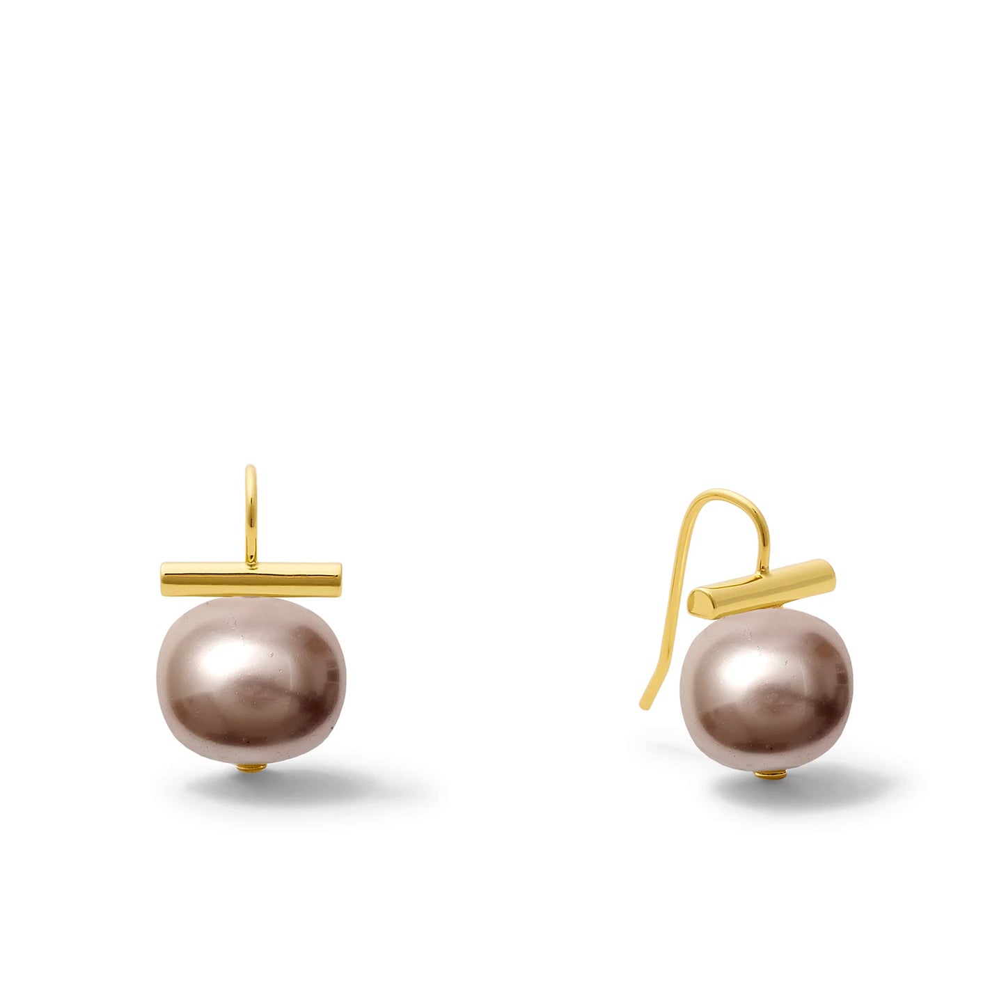 Medium Pebble Pearl Earrings