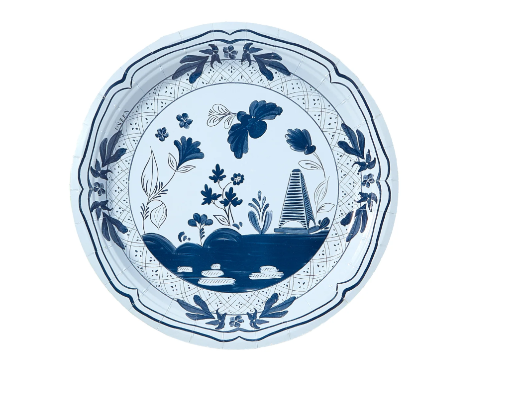 Sky & Navy Beachside Pavilion Dessert Paper Plates 8 Pack