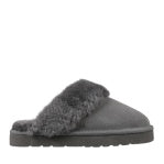 Lia Charcoal Monogrammed Slippers (SPECIAL ORDER)