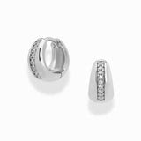 Brianne Hoops Rhodium Plate
