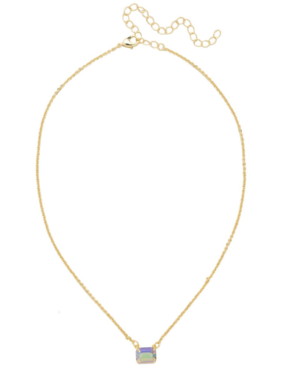 Octavia Single Crystal Pendant Necklace