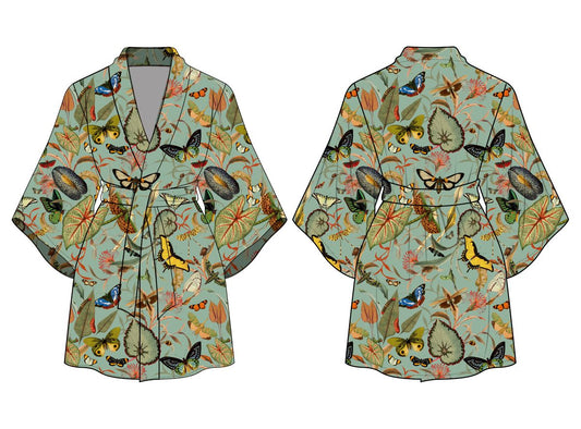 Aqua Butterfly Robe