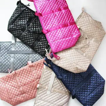 Diamond Weekender Travel Bag Pearl