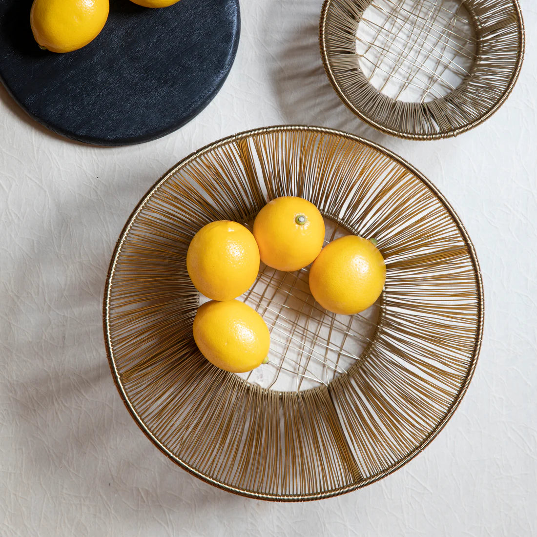 Gold Rhythym Wire Basket