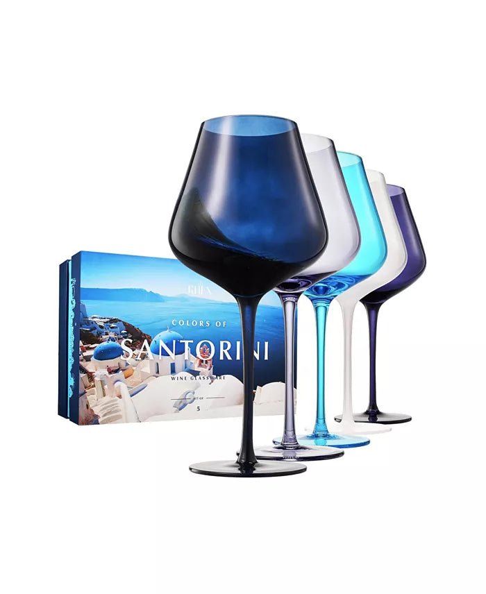 Colors of Santorini Glasses