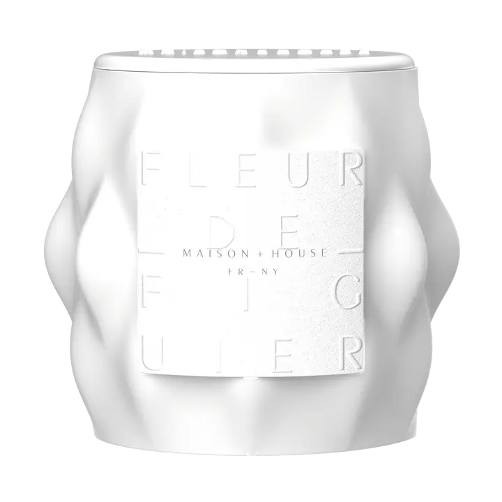 Fig Blossom / Fleur De Figuier Artisanal French-Fragrance Candle in Limoges Porcelain