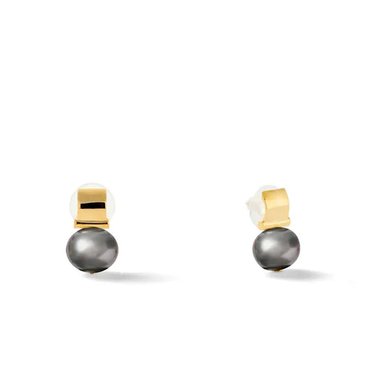 Petite + Smooth Pebble Pearl Post Baby