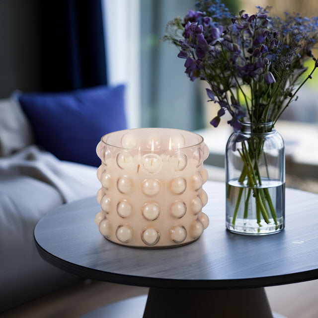 Pink Glass Bubble Candle - Thumbnail 2