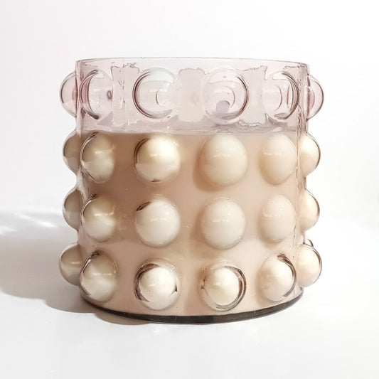 Pink Glass Bubble Candle 81oz