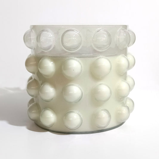 Ivory Bubble Glass Candle 81oz