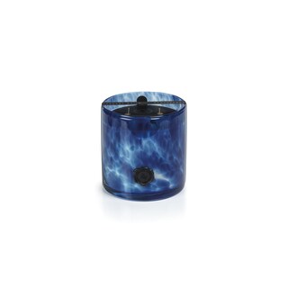 Blue Opal Glass 3 Wick Candle - Sea Salt and Coastal Mist