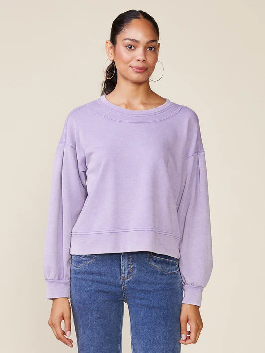 Drop Shoulder Washed French Terry Pullover