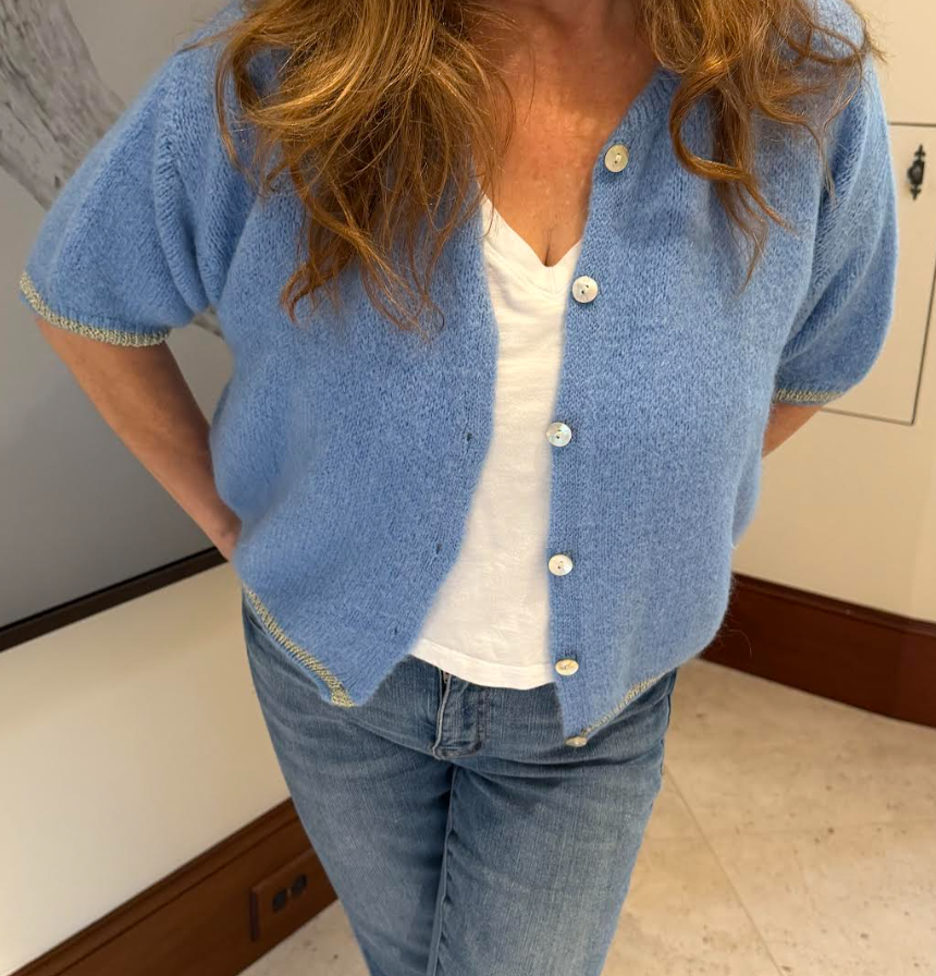 Short Sleeve Mohair Cardigan