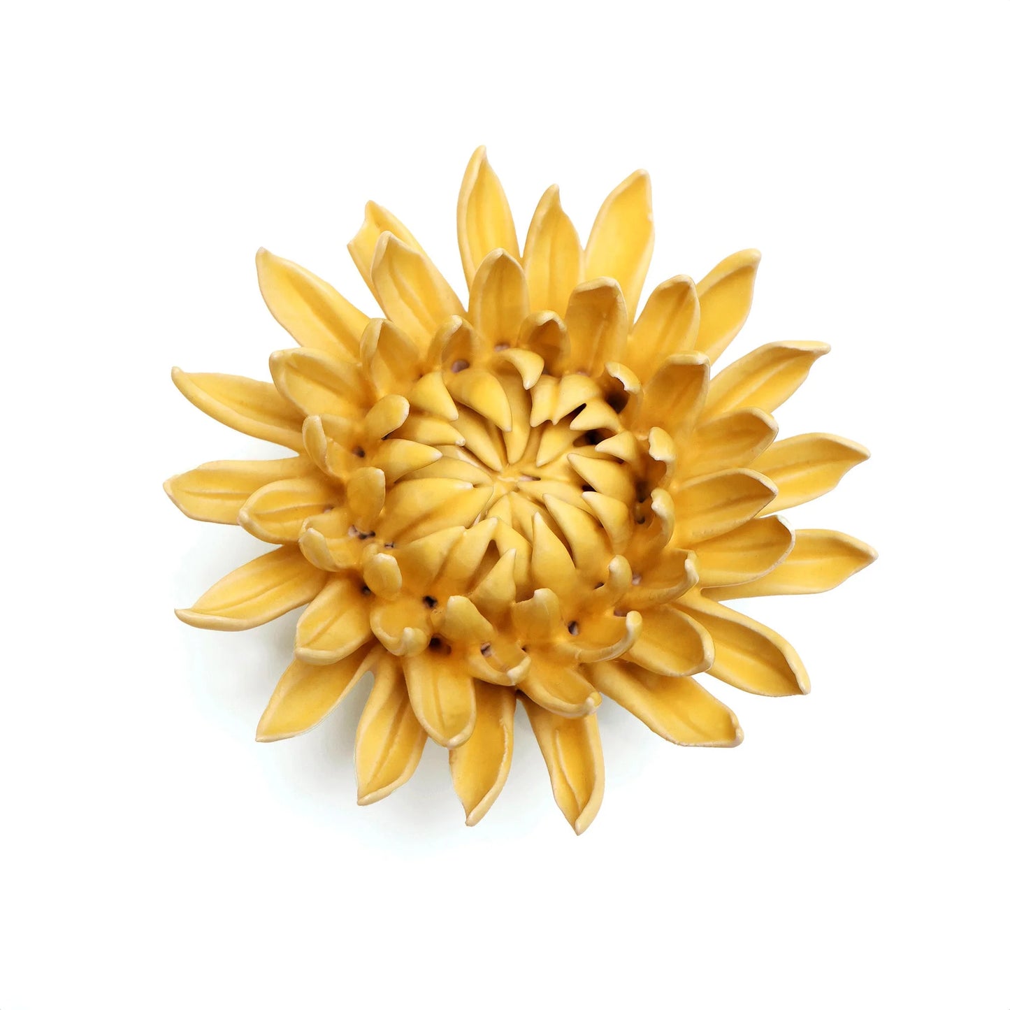 Mum Yellow Ceramic Flower Coral 11