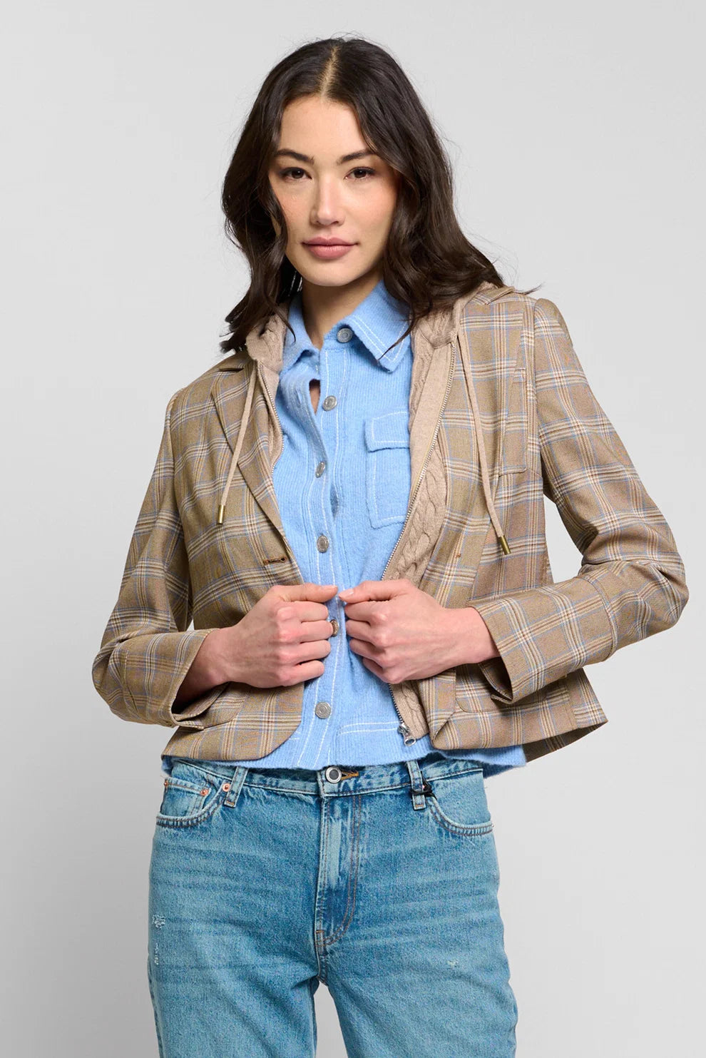 Sienna Plaid Dickey Blazer