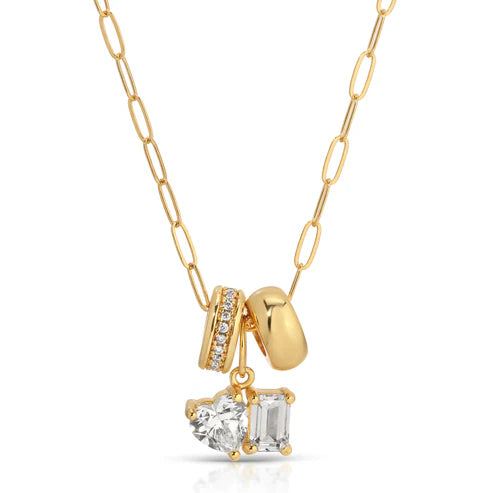 Cherish Charm Necklace with Carms 23"