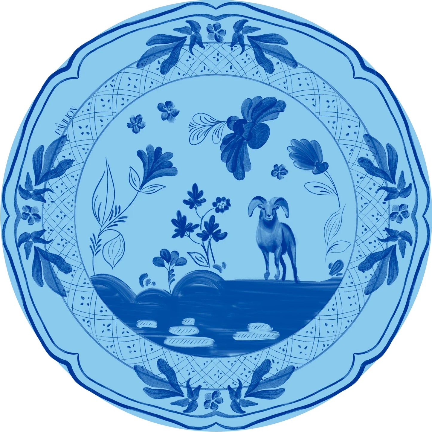 Keek's Chapel Hill Blue GOAT Dessert Collegiate Paper Plates - 50 Pack