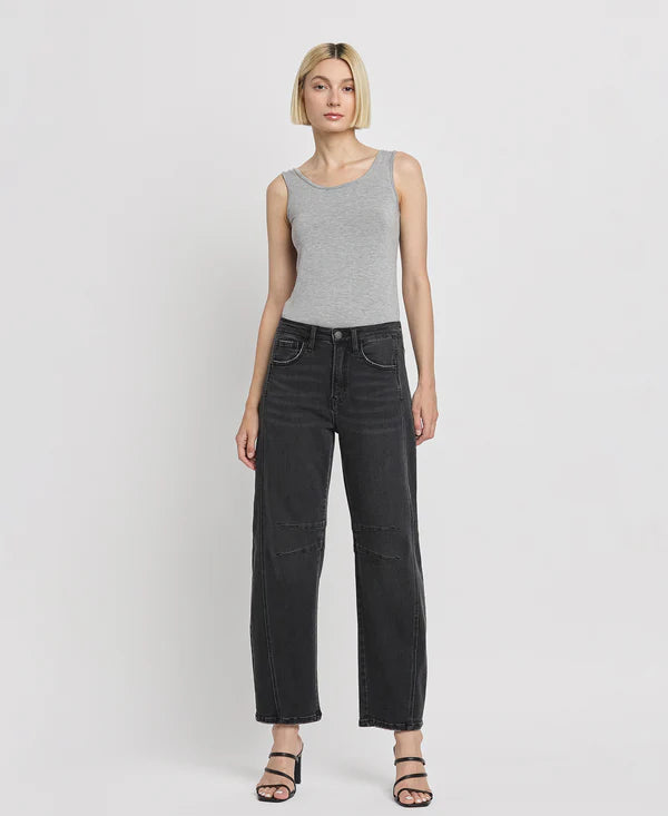 High Rise Barrel Jean