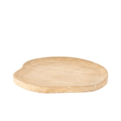 Organic Small Serving Olatter Resin 16.1" Beige