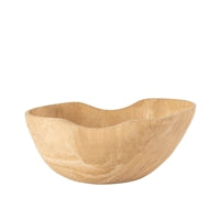 Small Fruit Bowl 13.3" Beige Resin