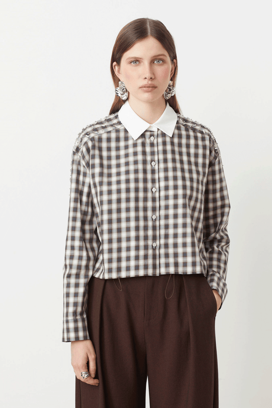 Luigi Button Down with Crystals