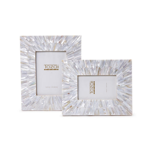 Starburst 4X6 Mother of Pearl Photo Frame