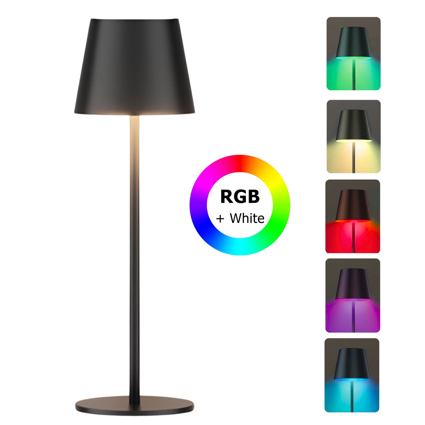 LED Touch Lamp 14" Black and Blush