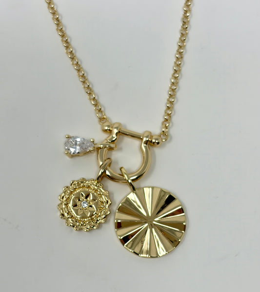 Charm Collector Necklace w/Bridget. Fleur & Gianna Charm