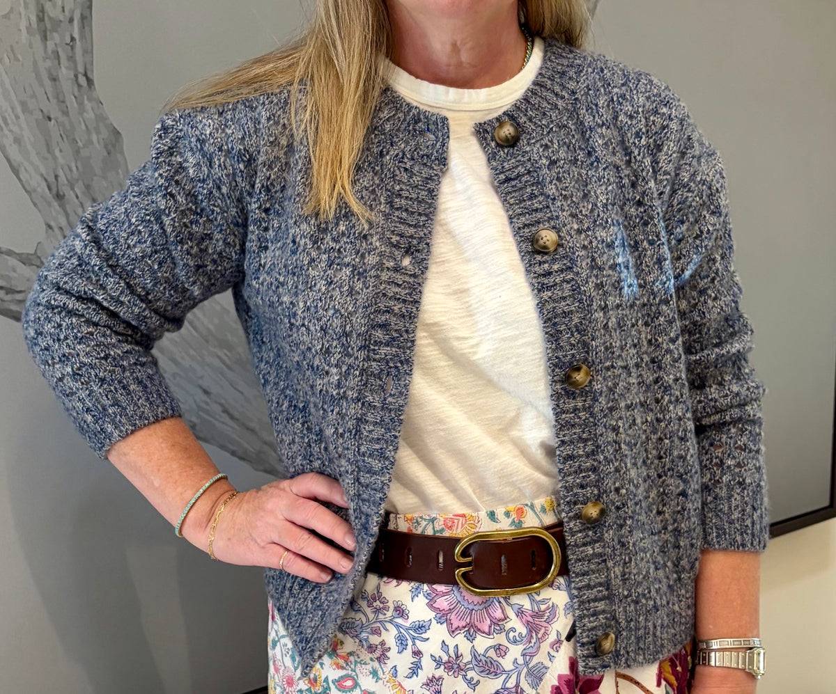 Denim Colored Cardigan