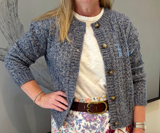 Denim Colored Cardigan